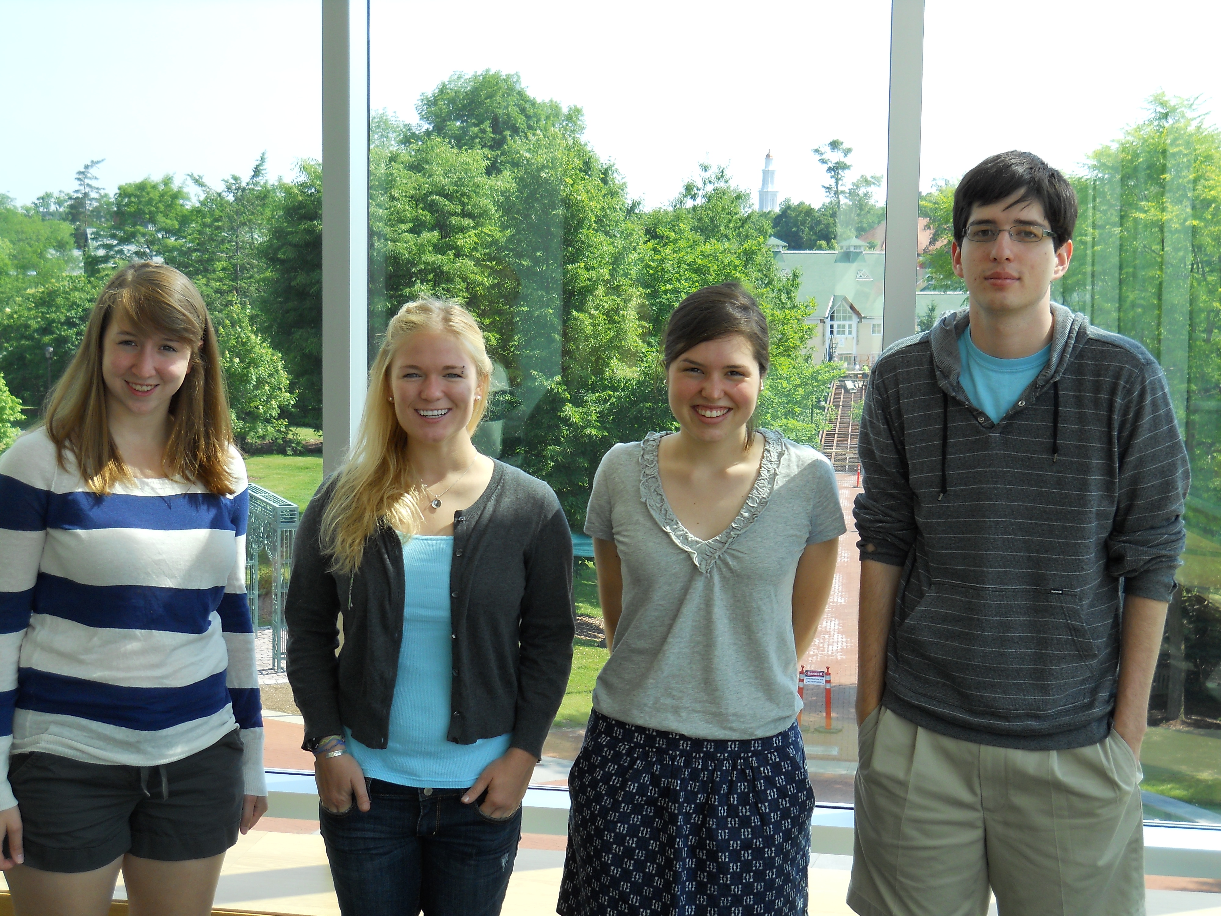 Elly Field '13, Kathryn Steck '12, Amy Dow '12 and David Schwartz '13.